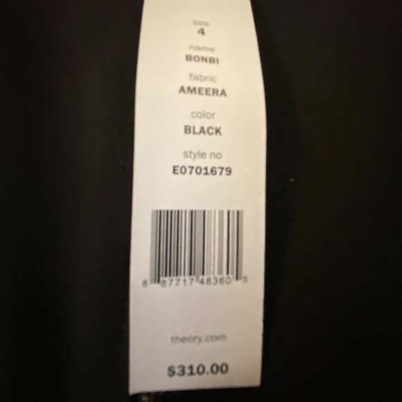 Theory Zip Dress in Black - Picture 4 of 5